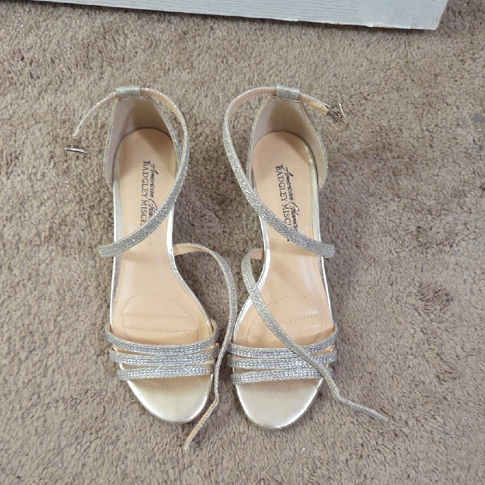 Stylish Silver Strappy Heels